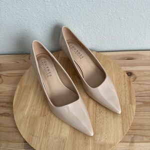 Journee Collection Celica Womens Pointed Closed Toe Kitten Heel Pumps